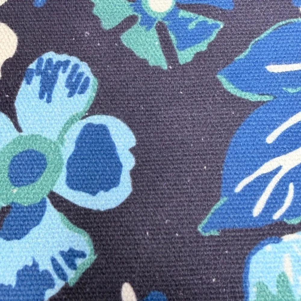 NWT‎ Vera Bradley Moonlight Garden Canvas Pencil Pouch 3 Ring Binder Case Blue